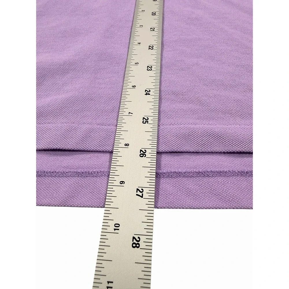 Polo Ralph Lauren Classic Fit Mesh Polo Shirt Purple Green Pony Men's Medium